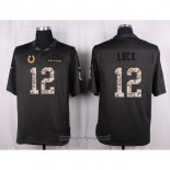 Maglia NFL Anthracite Indianapolis Colts Luck 2016 Salute To Service
