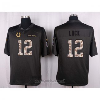 Maglia NFL Anthracite Indianapolis Colts Luck 2016 Salute To Service
