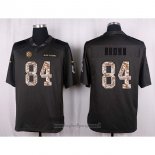 Maglia NFL Anthracite Pittsburgh Steelers Brown 2016 Salute To Service