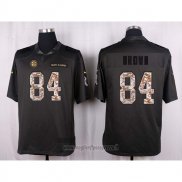 Maglia NFL Anthracite Pittsburgh Steelers Brown 2016 Salute To Service