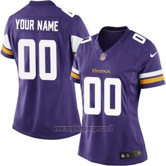 Maglia NFL Donna Minnesota Vikings Personalizzate Viola