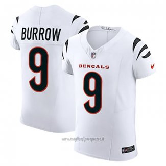 Maglia NFL Elite Cincinnati Bengals Joe Burrow Vapor F.U.S.E. Bianco