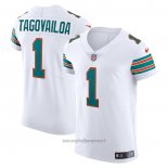 Maglia NFL Elite Miami Dolphins Tua Tagovailoa Vapor Untouchable Bianco