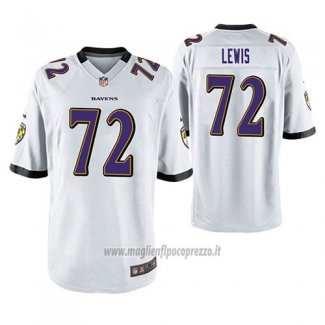 Maglia NFL Game Baltimore Ravens Alex Lewis Bianco