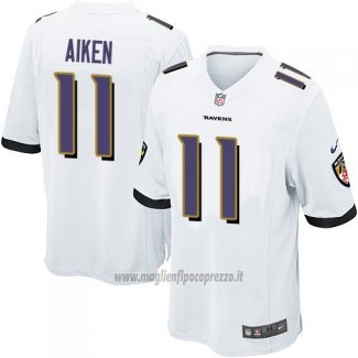 Maglia NFL Game Bambino Baltimore Ravens Aiken Bianco
