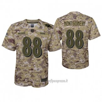 Maglia NFL Game Bambino Baltimore Ravens Ty Montgomery Camuffamento 2018 Salute To Service