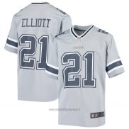 Maglia NFL Game Bambino Dallas Cowboys Ezekiel Elliott Inverted Grigio