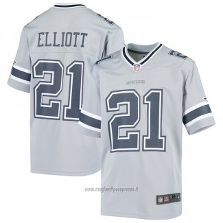 Maglia NFL Game Bambino Dallas Cowboys Ezekiel Elliott Inverted Grigio