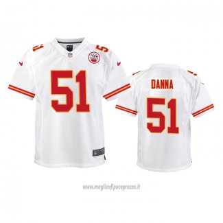 Maglia NFL Game Bambino Kansas City Chiefs Michael Danna Bianco
