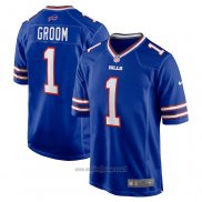 Maglia NFL Game Buffalo Bills Number 1 Groom Blu
