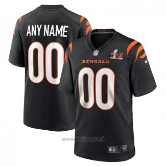 Maglia NFL Game Cincinnati Bengals Personalizzate Super Bowl Lvi Nero