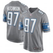 Maglia NFL Game Detroit Lions Aidan Hutchinson Grigio