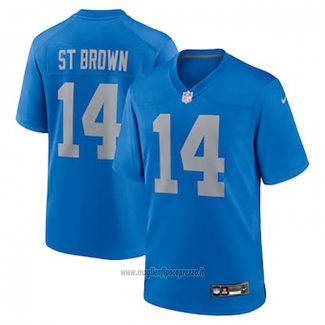 Maglia NFL Game Detroit Lions Amon-Ra St. Brown Alternato Blu