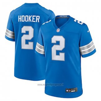 Maglia NFL Game Detroit Lions Hendon Hooker Blu Bianco