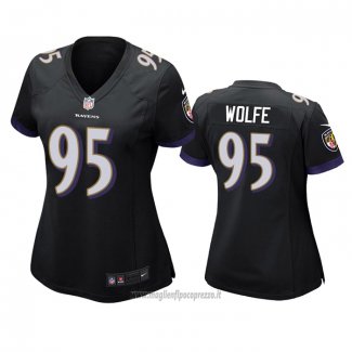 Maglia NFL Game Donna Baltimore Ravens Derek Wolfe Nero