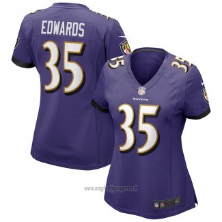 Maglia NFL Game Donna Baltimore Ravens Gus Edwards Viola