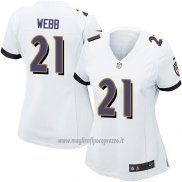 Maglia NFL Game Donna Baltimore Ravens Webb Bianco