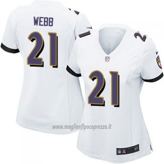Maglia NFL Game Donna Baltimore Ravens Webb Bianco