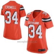 Maglia NFL Game Donna Cleveland Browns Crowell Arancione