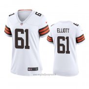 Maglia NFL Game Donna Cleveland Browns Jordan Elliott Bianco
