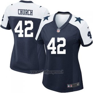 Maglia NFL Game Donna Dallas Cowboys Church Blu Bianco