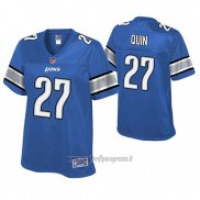 Maglia NFL Game Donna Detroit Lions Glover Quin Blu Historic Logo
