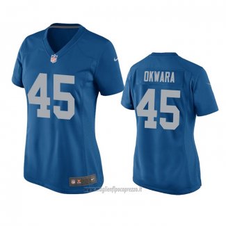 Maglia NFL Game Donna Detroit Lions Julian Okwara Throwback Blu