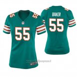 Maglia NFL Game Donna Miami Dolphins Jerome Baker Throwback Verde