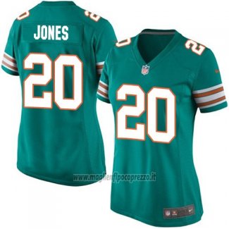 Maglia NFL Game Donna Miami Dolphins Jones Verde Scuro