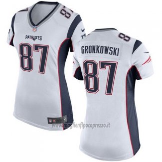 Maglia NFL Game Donna New England Patriots Gronkowski Bianco