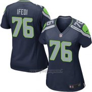 Maglia NFL Game Donna Seattle Seahawks Ifedi Blu Scuro