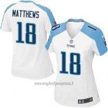 Maglia NFL Game Donna Tennessee Titans Matthews Bianco