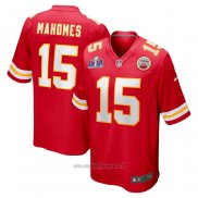 Maglia NFL Game Kansas City Chiefs Patrick Mahomes Super Bowl Lviii Patch Rosso