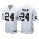 Maglia NFL Game Las Vegas Raiders 24 Marshawn Lynch Bianco