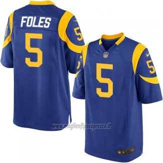 Maglia NFL Game Los Angeles Rams Foles Blu