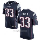 Maglia NFL Game New England Patriots Faulk Blu