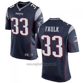 Maglia NFL Game New England Patriots Faulk Blu