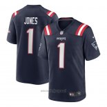 Maglia NFL Game New England Patriots Mac Jones Blu