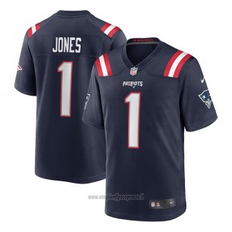 Maglia NFL Game New England Patriots Mac Jones Blu