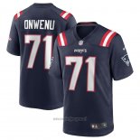Maglia NFL Game New England Patriots Mike Onwenu Blu