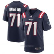 Maglia NFL Game New England Patriots Mike Onwenu Blu