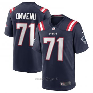 Maglia NFL Game New England Patriots Mike Onwenu Blu