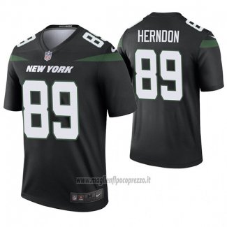 Maglia NFL Game New York Jets Chris Herndon Nero Color Rush