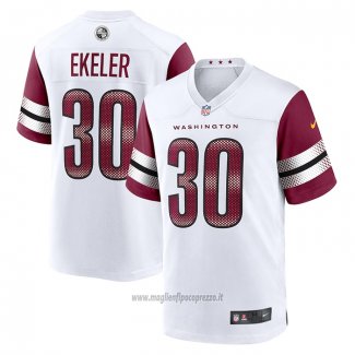 Maglia NFL Game Washington Commanders Austin Ekeler Bianco