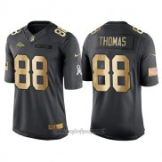 Maglia NFL Gold Anthracite Denver Broncos Thomas Salute To Service 2016 Nero