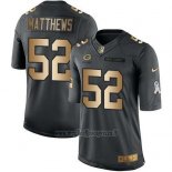Maglia NFL Gold Anthracite Green Bay Packers Matthews Salute To Service 2016 Nero