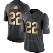 Maglia NFL Gold Anthracite Tennessee Titans Henry Salute To Service 2016 Nero