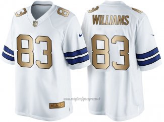 Maglia NFL Gold Game Dallas Cowboys Williams Bianco