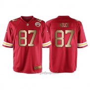 Maglia NFL Gold Game Kansas City Chiefs Kelce Rosso