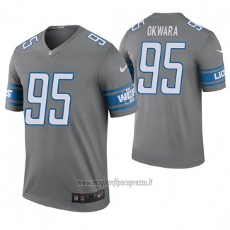Maglia NFL Legend Detroit Lions Romeo Okwara's Grigio Color Rush